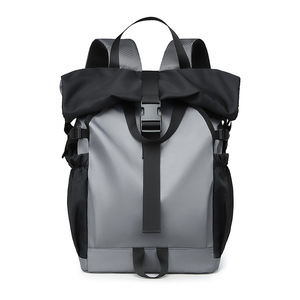 Cross-border Custom Europe Casual Roll-up Roll-up Lid <b>Backpack</b> College Student Travel Large Capacity <b>Backpack</b> - Product Image 6