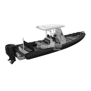 Luxury 26ft Sport RIB 800 Aluminum Deep V Hull Inflatable Boat With Motor for Ocean Waters <b>Surfing</b> Orca Rib Boat - Product Image 4