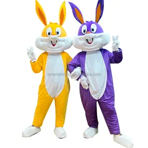 Большой костюм-талисман для косплея Пасхальная Вечеринка кролик животные талисманы Индивидуальные взрослые кролик талисман костюмы