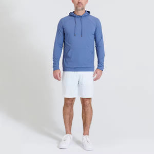 Autumn Athleisure Style Golf Hoodie Polyester Spandex Stretch Moisture Wicking Breathable Fabric <b>Men's</b> Pullover Embroidered - Product Image 2