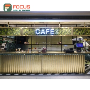 เคาน์เตอร์บริการคาเฟ่ความจุสูง แผงกระจกนิรภัย ฝาปิดแก้ว โซนเครื่องปรุง เคาน์เตอร์ชำระเงินคาเฟ่ - Product Image 6