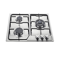 Kompor Gas Stainless Steel 3 Tungku |   Kompor Komersial Tugas Berat untuk Dapur Restoran |   Kompor LPG/NG Terpasang