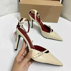 Sandales à talons pour femmes, talons aiguilles vintage, bout pointu, bride cheville, semelle souple de qualité supérieure - Product Image 3