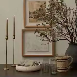 Bol en marbre travertin beige décor à la maison ornement rond religieux <span class=keywords><strong>surface</strong></span> aiguisée assiette de fruits - Product Image 4