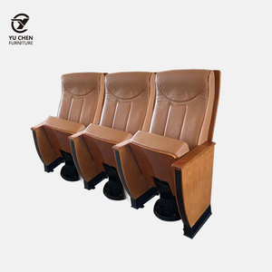 เก้าอี้หอประชุม โรงละคร ห้องบรรยาย และโบสถ์ แบบพับได้ ทันสมัย หุ้มผ้า  ตกแต่งด้วยหนังและแผ่นไม้คุณภาพสูง - Product Image 1