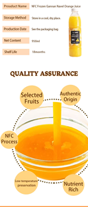 <span class=keywords><strong>Jus</strong></span> <span class=keywords><strong>d</strong></span>'<span class=keywords><strong>orange</strong></span> Gannan Navel surgelé NFC, pur <span class=keywords><strong>jus</strong></span> de fruits <span class=keywords><strong>pressé</strong></span> à froid pour ingrédients de boissons - Product Image 4
