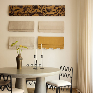 Römische Jalousien aus Leinen nach Maß Licht durchlässiges Design Dekorative Vorhänge und Volants - Product Image 6