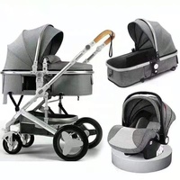 Poussette 3 en 1 de haute qualité pour bébé, système de voyage, porte-bébé réglable