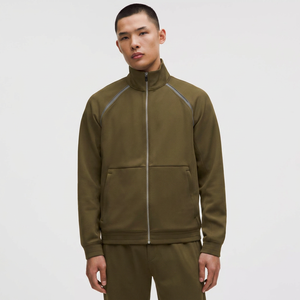 Unisex Fleece <b>Zip</b>-<b>Up</b> Track <b>Jacket</b> Solid Color Custom Collar Breathable Waterproof Windproof Down-Filled High Street Casual - Product Image 1