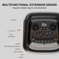 SING-E ZQS8828X Altavoz Bluetooth Portátil Multifuncional de 8 Pulgadas para Karaoke, Sistema de Sonido DJ de Alta Potencia con RGB, Ideal para Exteriores