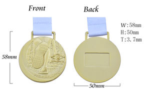 Op maat gemaakte messing vergulde Amerikaanse eremedaille, metaalgietwerk, lage minimale bestelhoeveelheid, rechtstreeks van de fabriek, logo, groothandel, jubileum - Product Image 2