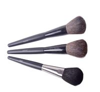 Kuas Makeup Profesional Bulu Kambing Asli untuk Smudge, Eyeshadow, dan Blending Alis, Gagang Kayu