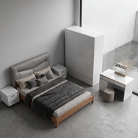 Ensemble de chambre à coucher moderne pour hôtel, lit king size, cadre de lit en bois, ensemble de meubles de chambre à coucher de luxe avec tiroirs de rangement