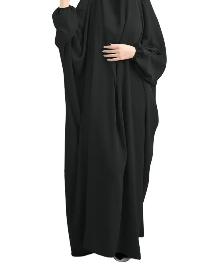 L0035 müslüman kadınlar tam kapak namaz elbise Jilbabs kapşonlu Dubai türkiye mütevazı Khimar başörtüsü Abaya Telekung İslami giysiler
