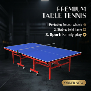 <span class=keywords><strong>Table</strong></span> <span class=keywords><strong>de</strong></span> <span class=keywords><strong>ping</strong></span>-<span class=keywords><strong>pong</strong></span> portable d'intérieur avec roulettes, plateau en SMC, design pliable, <span class=keywords><strong>table</strong></span> <span class=keywords><strong>de</strong></span> <span class=keywords><strong>ping</strong></span>-<span class=keywords><strong>pong</strong></span> commerciale robuste - Product Image 6