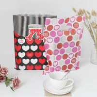 40*50cm Poignées découpées Porte-doigts Sacs cadeaux en plastique PE Sac à provisions pour vêtements Cosmétique Papeterie
