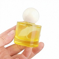 Flacon de parfum cylindrique en verre borosilicate G&S avec pulvérisateur à pompe décoré, vide, 30 ml, avec boîte