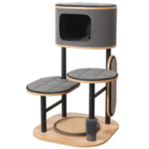 PetPals ต้นไม้สำหรับแมวขนาด 36.6 นิ้ว พร้อมคอนโดและที่ขัดขนยาง - Product Image 1