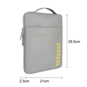 2026 Custom Rubber Patch Logo PU Leather Laptop Sleeve With Handle Coated Neoprene <b>Tablet</b> <b>Bag</b> Organizer Case Storage <b>Bag</b> - Product Image 5