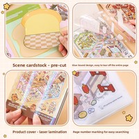 Livre de collection d'autocollants 3D style japonais, scènes miniatures de maisons, autocollants éducatifs DIY pour enfants, pour journalisation