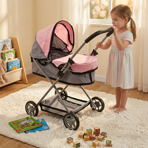 Poussette pour poupée Dollri Starri en promotion avec panier de rangement pour poupée jusqu'à 16 pouces – Jouets pour poussette - Product Image 5