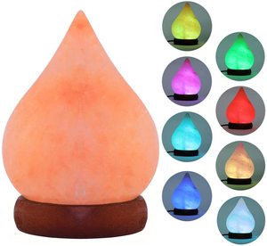 Lampe de sel de l'Himalaya avec 7 couleurs changeantes, lumière de nuit en forme de goutte, USB, cristal de sel pour la décoration de la maison, <span class=keywords><strong>Bombi</strong></span> - Product Image 1