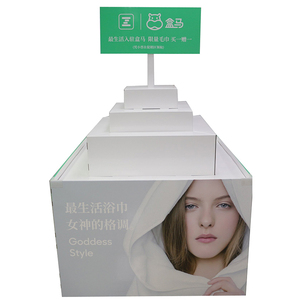 Tùy chỉnh 1/2 <span class=keywords><strong>3</strong></span> mặt bán lẻ PDQ tông quý hộp hiển thị Pallet đứng đồ uống nửa Pallet hiển thị xếp chồng cho siêu thị - Product Image 4