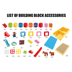 Éducatif DIY Construction jouet multifonctionnel écriture peinture bureau enfants bloc de construction Table avec <span class=keywords><strong>espace</strong></span> de stockage - Product Image 6