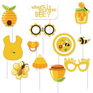 Kit de fournitures pour fête prénatale fabriqués à l'aide de l'abeille, ballons, banderoles, ballons, pour révéler le genre de l'enfant, décoration, bannière, 22 pièces - Product Image 6