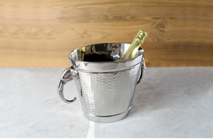 Elephant hold Handle Stainless Steel Champagne Ice Bucket Nickle Plated Finishing Wine Cooler With Elephant Head Handle Metal - Product Image 2