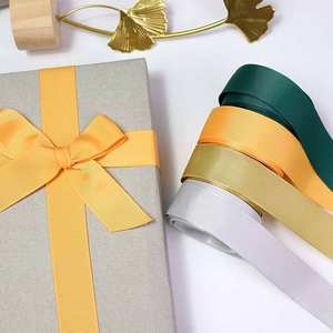 Chine Usine Couleur Personnalisée Recyclé De Marque 25mm Ruban Gros-Grain Brut 100 Yds Rubans De <span class=keywords><strong>Satin</strong></span> De Couleur - Product Image 5