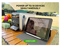 OMMO 2400W 600W Smart UPS centrale électrique portable charge rapide 512Wh 2048WH LiFePO4 batterie pour secours à domicile extérieur d'urgence