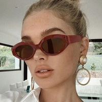 Kacamata Oval Fashion Kasual UV400 Retro Cat's Eye Outdoor Bohemian Full Frame untuk Unisex