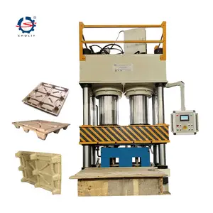 Nova máquina de moldagem por prensa de paletes de madeira comprimida de alta qualidade para indústrias de plantas de fabricação