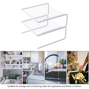 Estante de Almacenamiento de Cocina de Hierro Multicapa, Tipo Soporte, No Plegable, Organizador de Platos y Tazones, Escurridor de Platos para Fregadero - Product Image 4