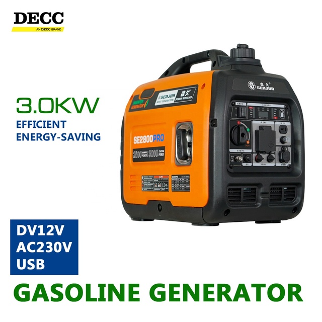 Gasoline Generator Household Micro 220v Silent Frequency Conversion 3kw RV Outdoor Portable Camping Portable Manual Pull Start