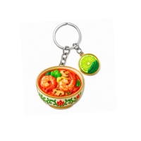 Porte-clés en résine personnalisé OEM, atmosphère tropicale thaïlandaise, forme créative, logo personnalisé, souvenir de voyage d'Asie du Sud-Est