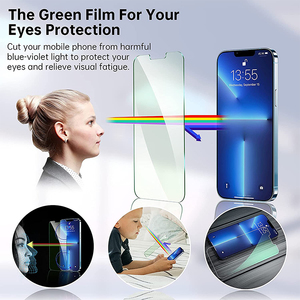 Protezione degli occhi in vetro temperato 9h per <span class=keywords><strong>iPhone</strong></span> <span class=keywords><strong>11</strong></span> 12 13 14 proteggi schermo blu anti luce - Product Image 2