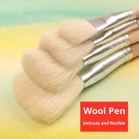 Pinceau à peinture en laine douce de haute qualité, stylo S, pinceau pour remplir la couleur, colle pour verre, céramique, or, argent, pinceaux de peinture