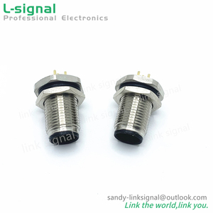 Công Nghiệp Thông tư nối M12 nam 5pin D mã phía trước PCB bảng điều chỉnh gắn kết nối - Product Image 2