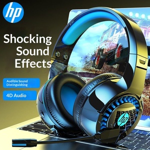 H.P DHE-8011U 3.5mm 7.1 Kablolu Kulak Üstü Işıklı Kulaklık Kulaklık Dinamik Sürücü Aktif Gürültü Azaltma 2m Kablo USB Arayüzü Cafe - Product Image 6