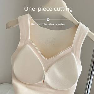 Chaleco sin mangas para mujer Sujetador superior Logotipo personalizado Nuevo estilo Tallas grandes Sujetador de tubo sin costuras Envoltura en el pecho Hermoso encaje Espalda Camisolas - Product Image 6