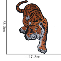 Léopard tigre lion loup broderie fer sur patchs pour vêtements Applique bricolage chapeau manteau robe accessoires, animal brodé patch