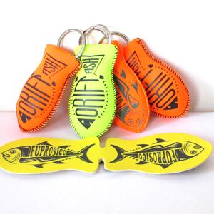 安全な5〜6キーカスタマイズ可能なシルクスクリーン印刷キーリング用防水ネオプレンフローティングキーホルダー - Product Image 6