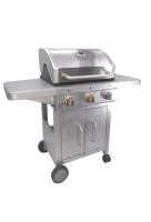 Barbecue à gaz propane en acier inoxydable à 3 brûleurs, chariot d'affichage de la température du jardin, pour usage professionnel