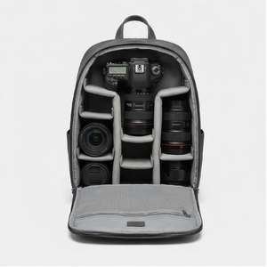 Рюкзак для фотоаппарата из водостойкой микрофибры на заказ от производителя, вместительный, подходит для DSLR и беззеркальных камер - Product Image 2