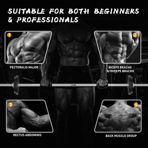 <span class=keywords><strong>Barra</strong></span> Recta para Levantamiento de Pesas de 55 Pulgadas, <span class=keywords><strong>Barra</strong></span> Estándar para Entrenamiento de Fuerza, Ejercicio en Casa o Gimnasio - Product Image 6