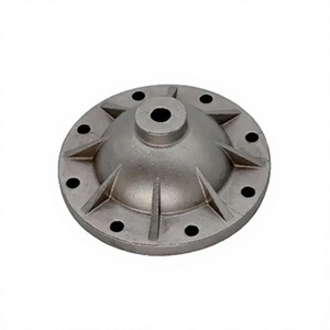 Componente de Aluminio Fundido a Presión con Orificio Central y Orificios de Montaje, Superficie Granallada, Tamaño Personalizado para Uso Industrial - Product Image 1