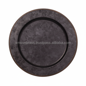 Plato de Presentación Gris de Lujo, Galvanizado, de Hierro Puro, Decorativo, para Mesa - Product Image 4