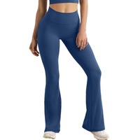 Pantalon de yoga évasé taille haute style européen et américain, décontracté, long, uni, qui rehausse les hanches, pour femme, anti-transpiration